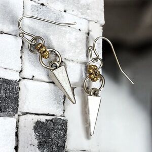 5 For $25💫Alternative Silver Spike Cone Dangles Earrings